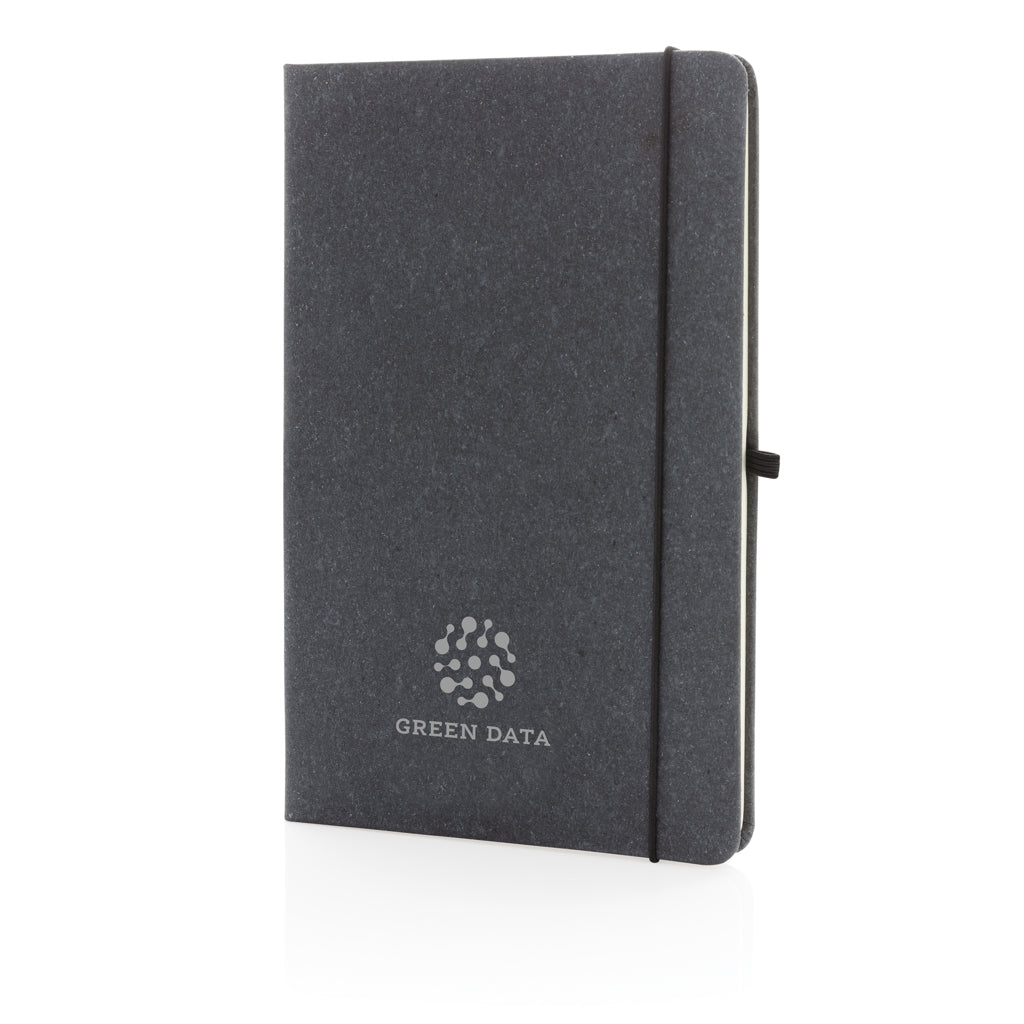 A5 Hardcover Notizbuch aus GRS recyceltem PU – Ansicht 8
