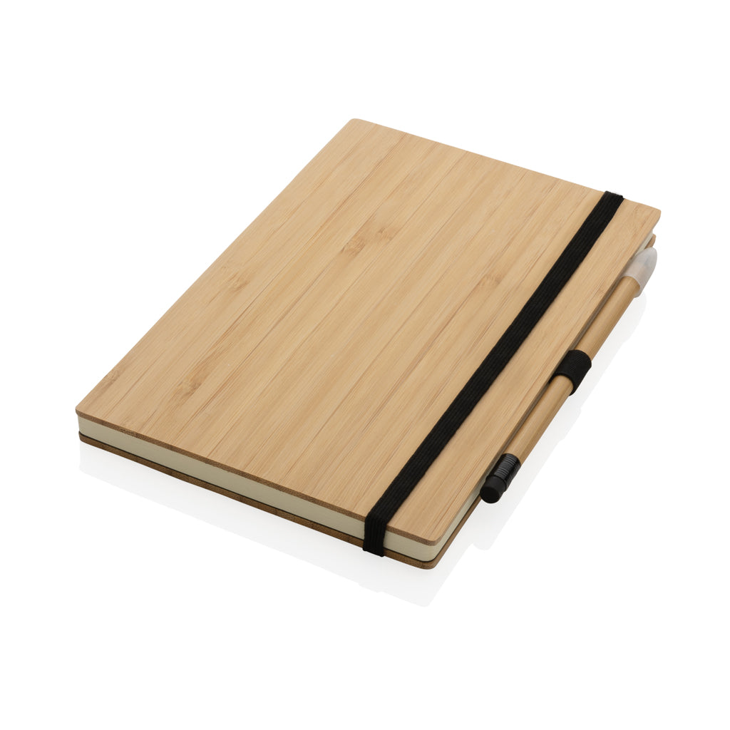 Bambus-Notizbuch und Infinity-Bleistift im Set – Ansicht 2