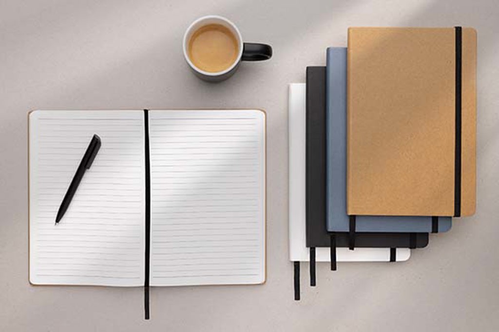 Craftstone A5 Notizbuch aus recycelt. Kraft- und Steinpapier – Ansicht 8
