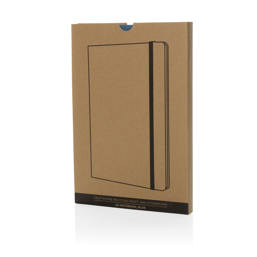 Craftstone A5 Notizbuch aus recycelt. Kraft- und Steinpapier – Ansicht 6