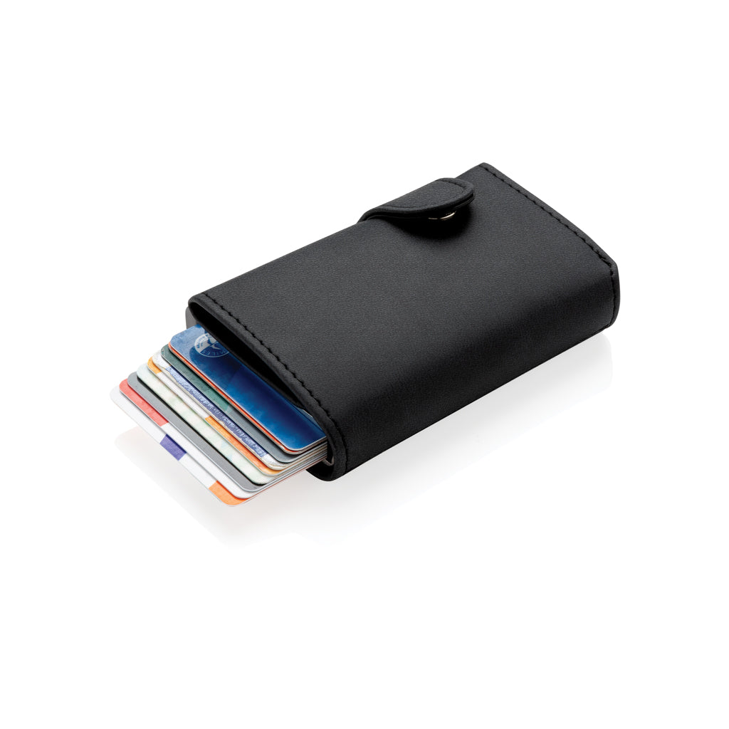 Aluminium RFID Kartenhalter mit PU-Börse – Ansicht 1