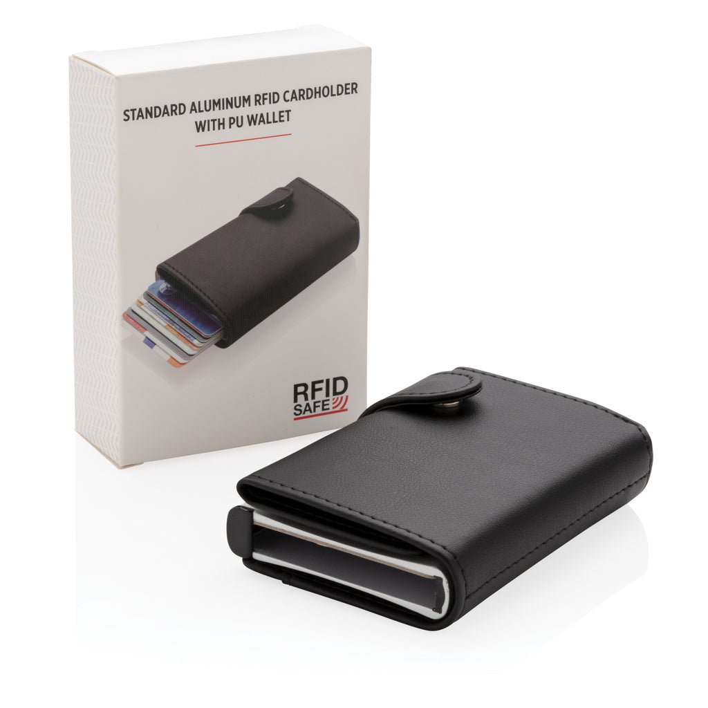 Aluminium RFID Kartenhalter mit PU-Börse – Ansicht 7
