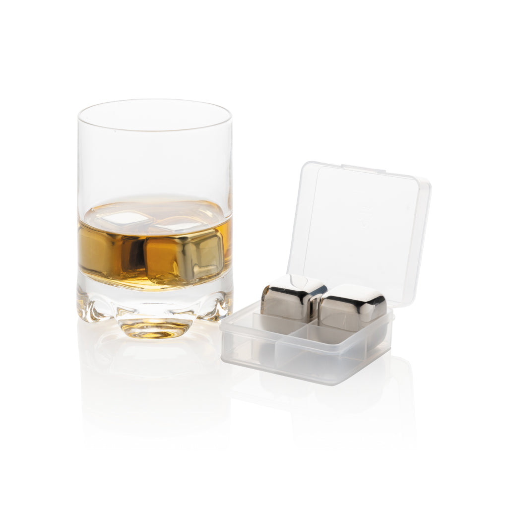 Wiederverwendbare Eiswürfel aus Stainless Steel, 4-tlg. – Ansicht 1