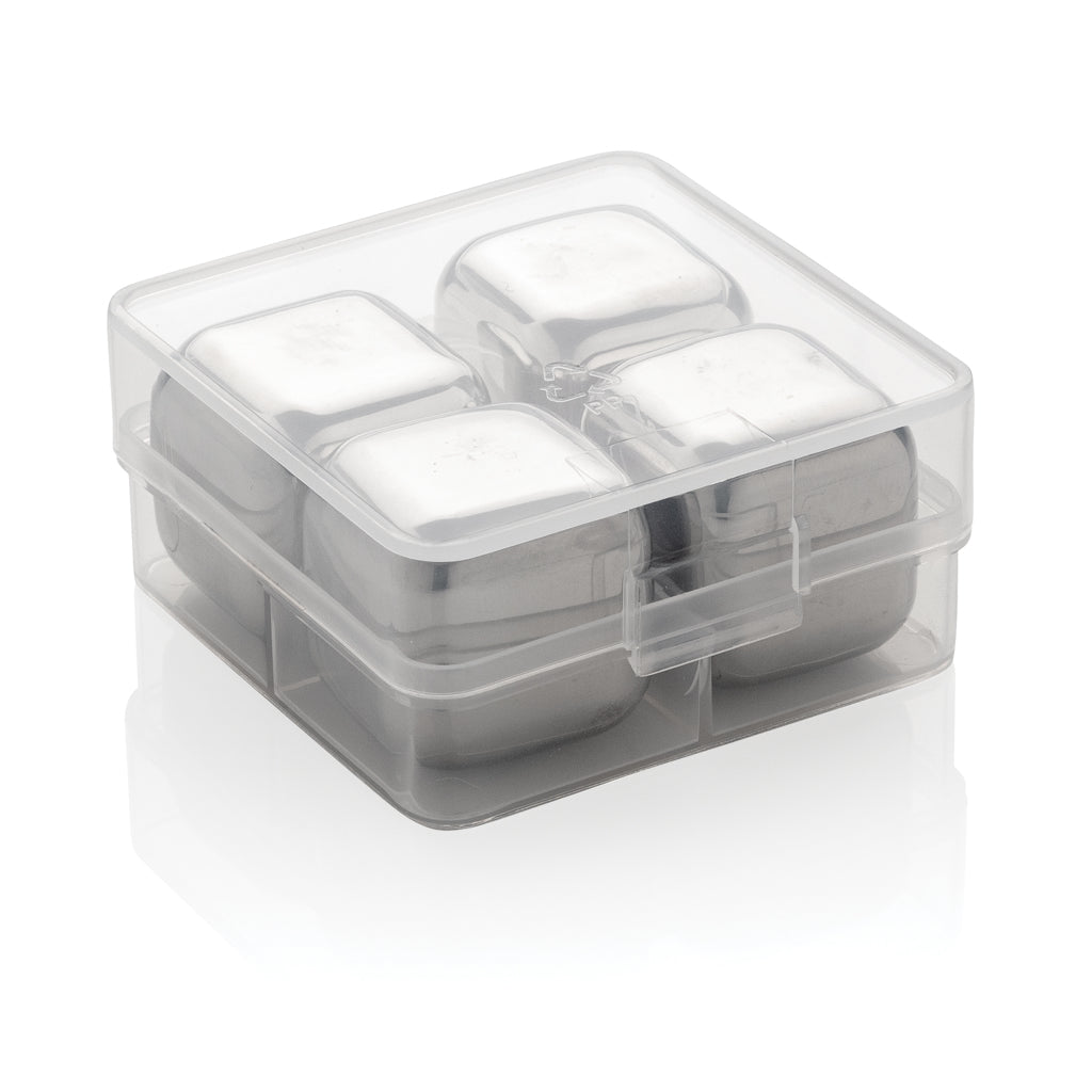 Wiederverwendbare Eiswürfel aus Stainless Steel, 4-tlg. – Ansicht 3