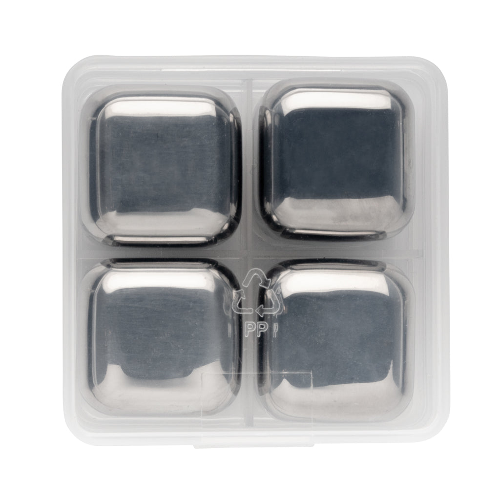 Wiederverwendbare Eiswürfel aus Stainless Steel, 4-tlg. – Ansicht 4