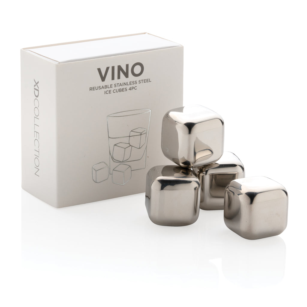 Wiederverwendbare Eiswürfel aus Stainless Steel, 4-tlg. – Ansicht 5