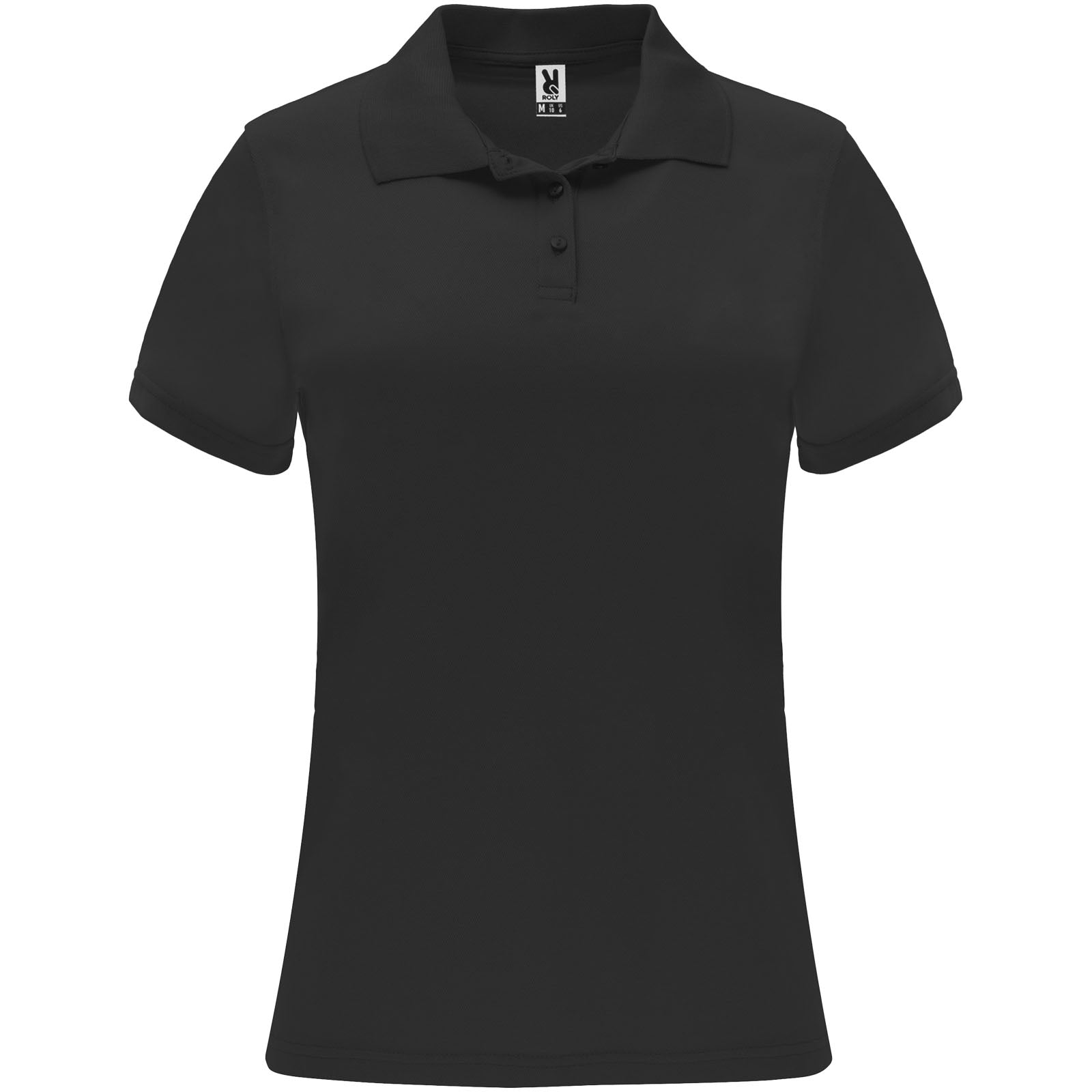 Monzha 150 g/m² Sport Poloshirt für Damen – Schwarz – 2XL