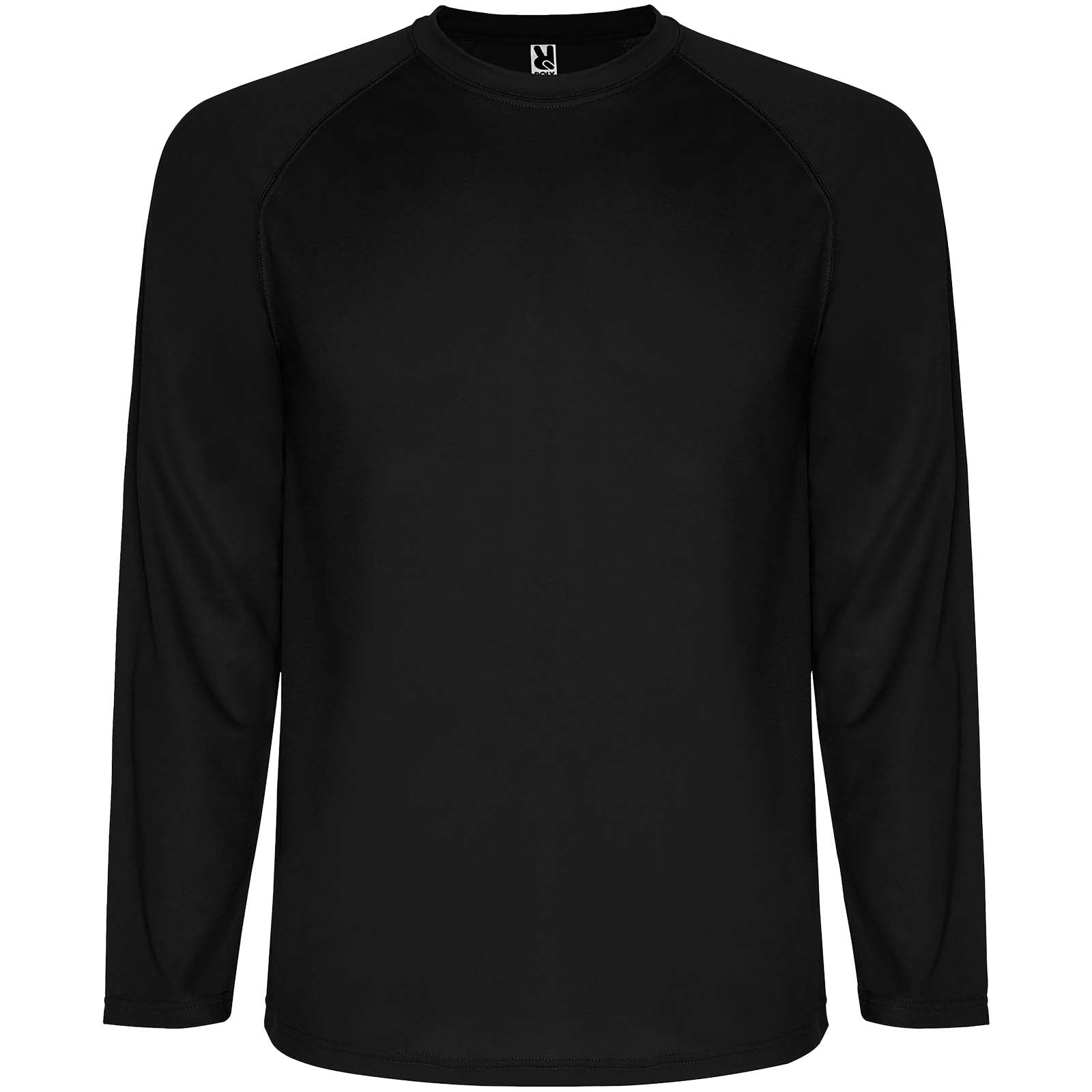 Montecarlo 150 g/m² Langarm Sport-Shirt für Männer – Schwarz – 2XL