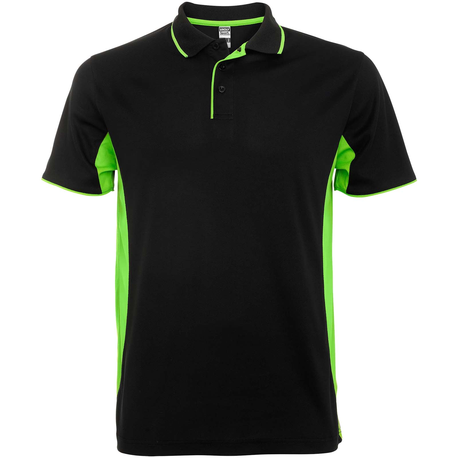 Montmelo 150 g/m² Sport Poloshirt Unisex – Schwarz Limone – 3XL