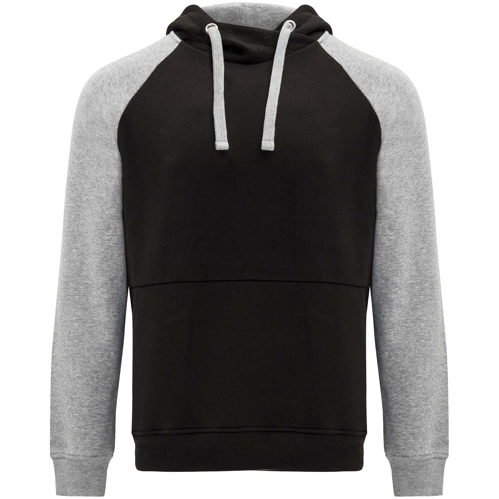 Badet 280 g/m² zweifarbiger Kapuzenpullover Unisex – Schwarz Heather Grau – 3XL