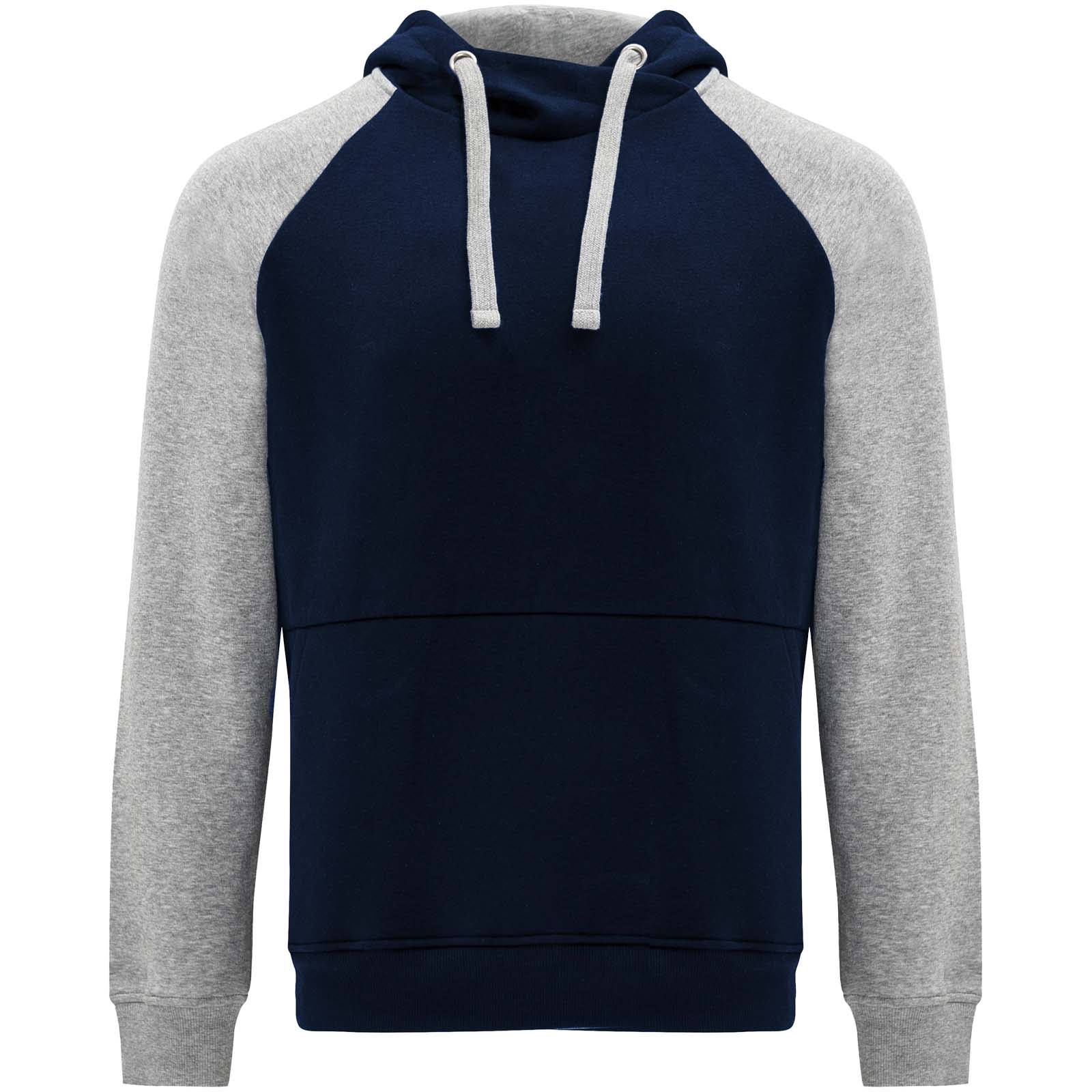 Badet 280 g/m² zweifarbiger Kapuzenpullover Unisex – Marineblau Heather Grau – 3XL