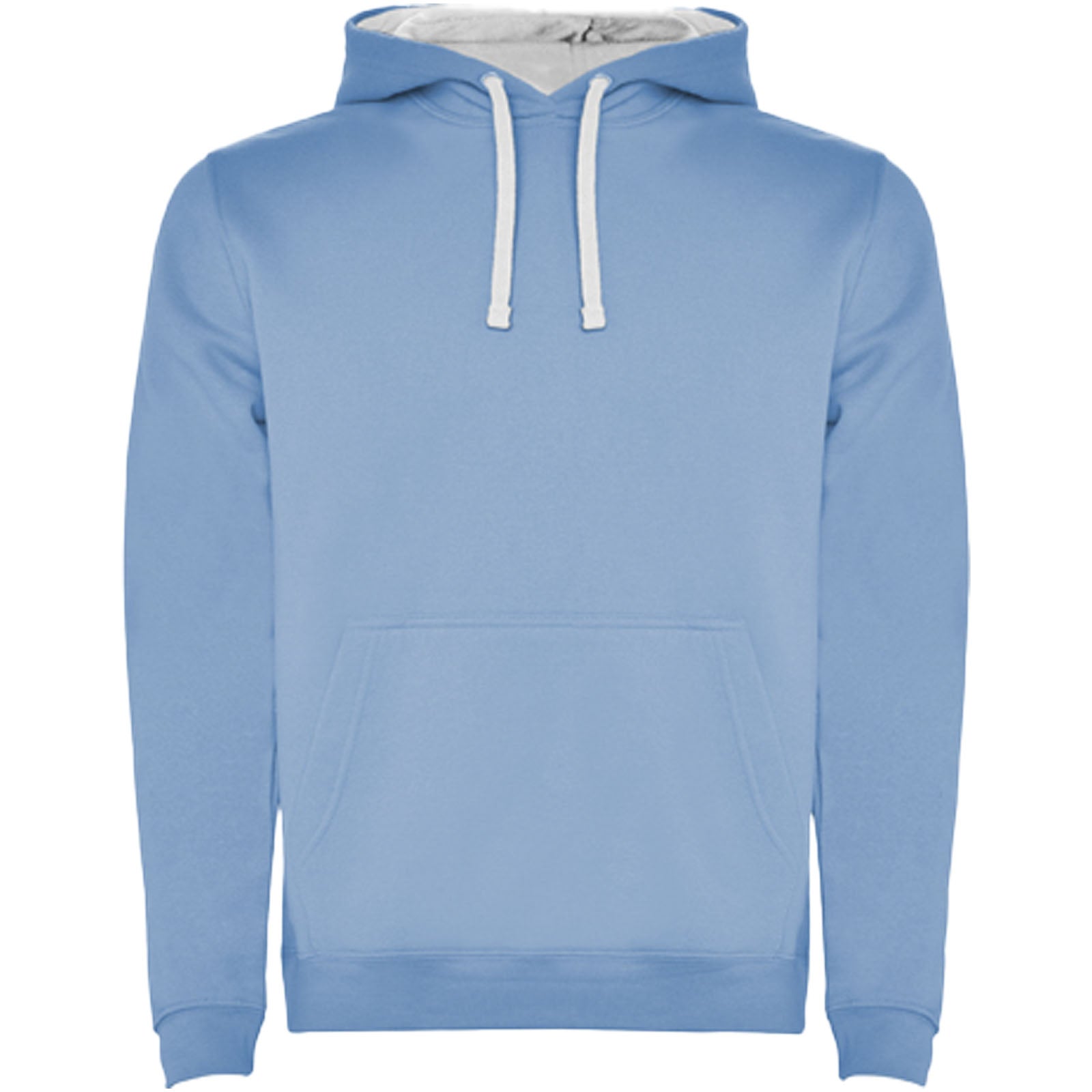 Urban 280 g/m² Kapuzenpullover für Herren – Himmelblau Weiss – 3XL