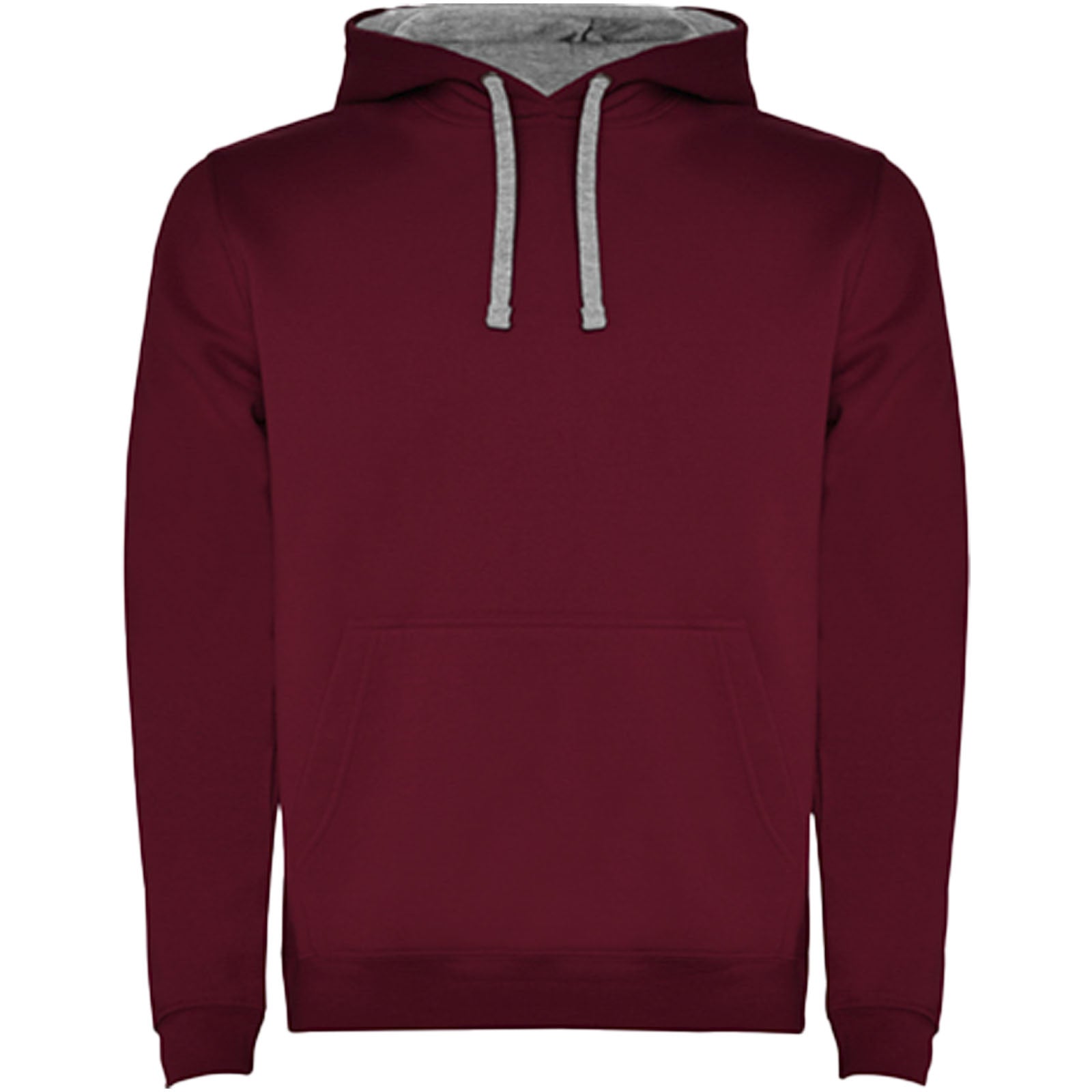Urban 280 g/m² Kapuzenpullover für Herren – Maroon Rot Marl Grau – 3XL