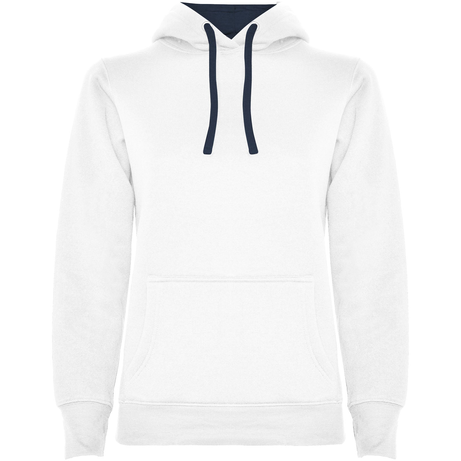 Urban 280 g/m² Kapuzenpullover für Damen – Weiss Marineblau – 2XL