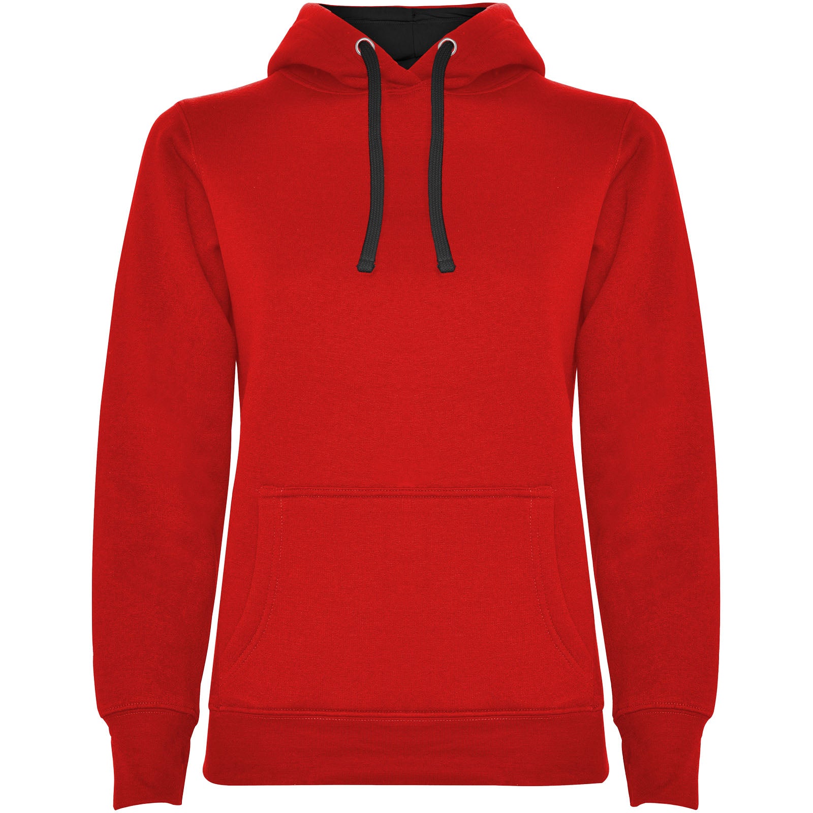Urban 280 g/m² Kapuzenpullover für Damen – Rot Schwarz – 2XL