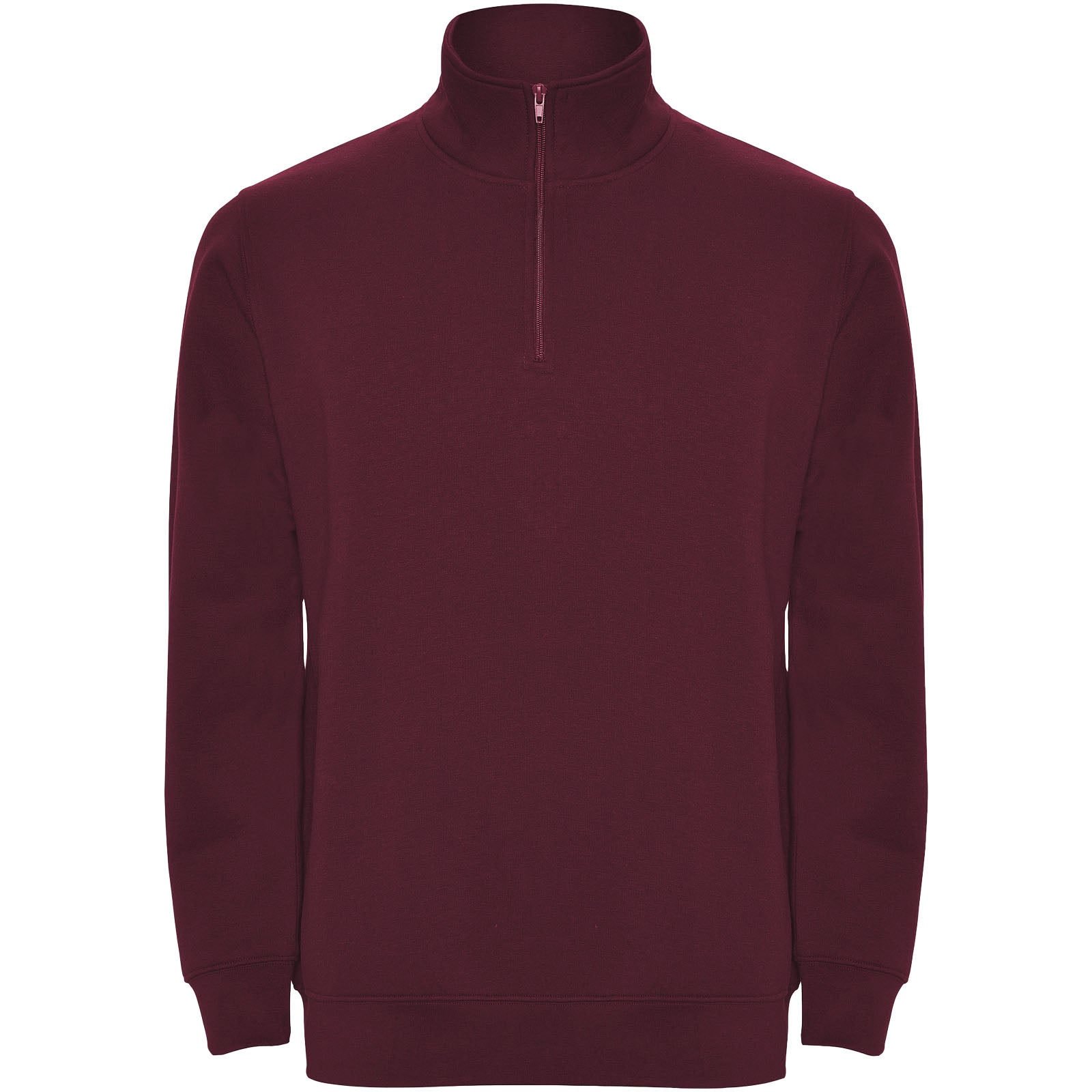Aneto 280 g/m² Pullover mit Viertelreißverschluss – Granatrot – 3XL