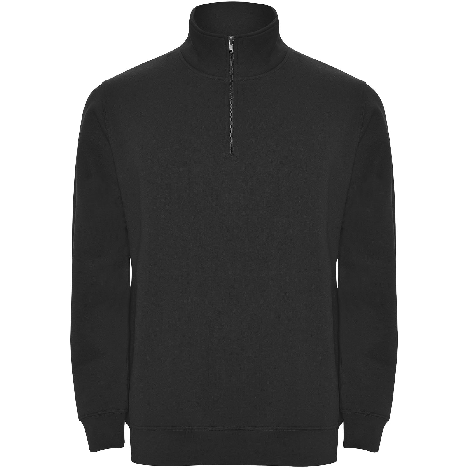 Aneto 280 g/m² Pullover mit Viertelreißverschluss – Schwarz – 3XL