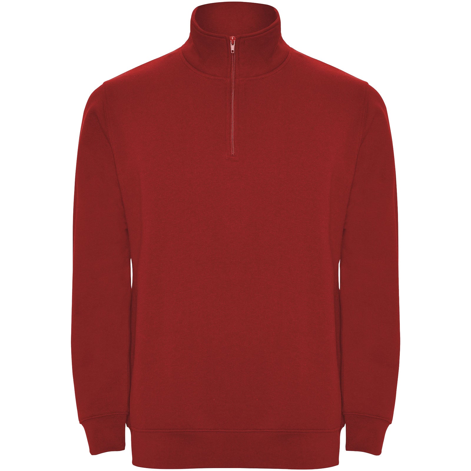 Aneto 280 g/m² Pullover mit Viertelreißverschluss – Rot – 3XL