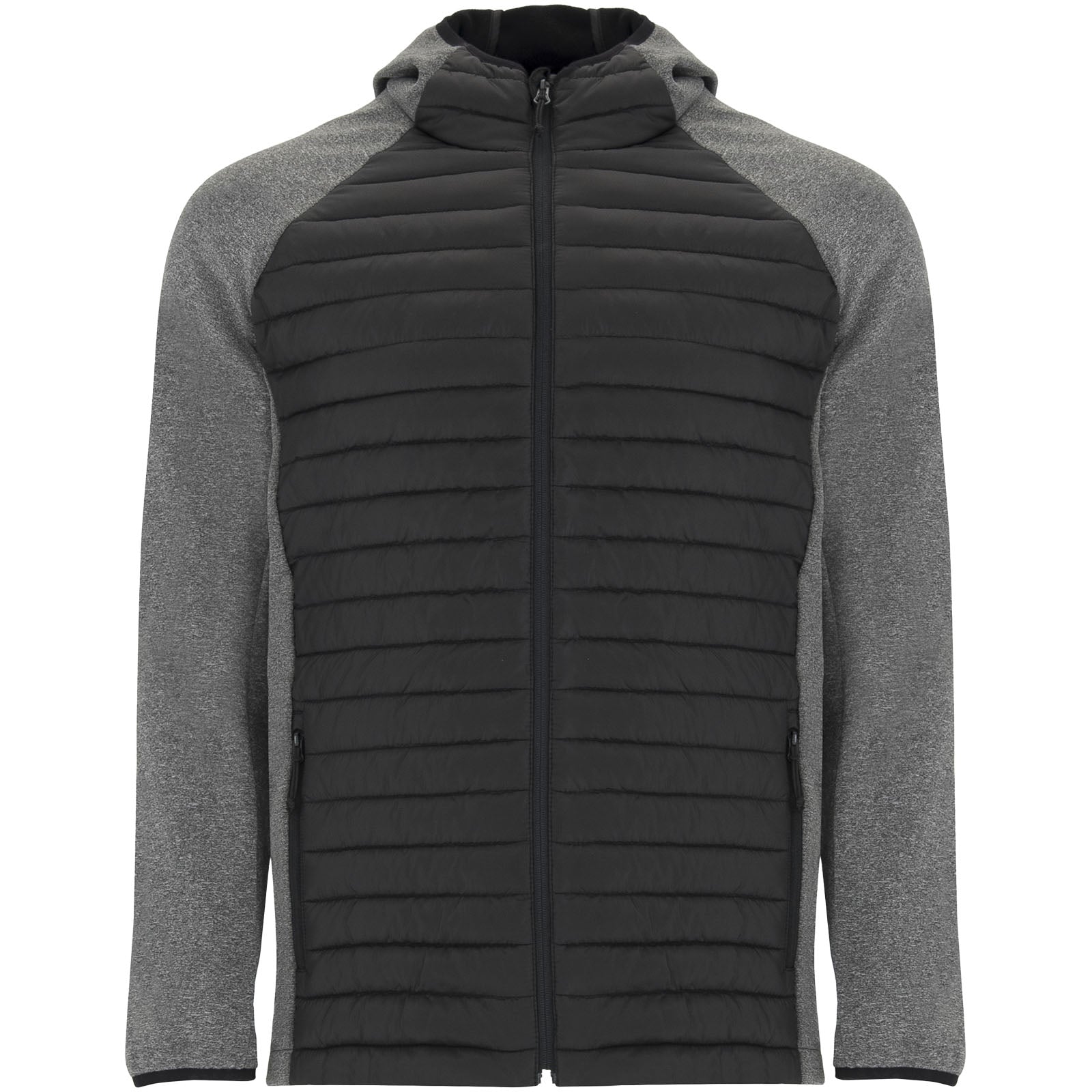 Minsk Hybrid Thermojacke Unisex – Schwarz Heather Schwarz – 3XL