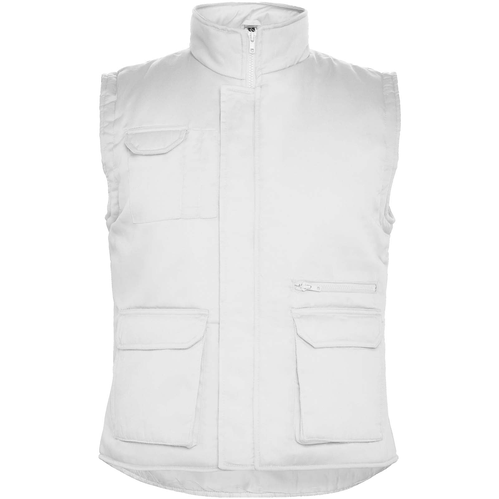 Almanzor Vielseitige Thermo Arbeitsweste mit hohem Kragen – Weiss – 3XL