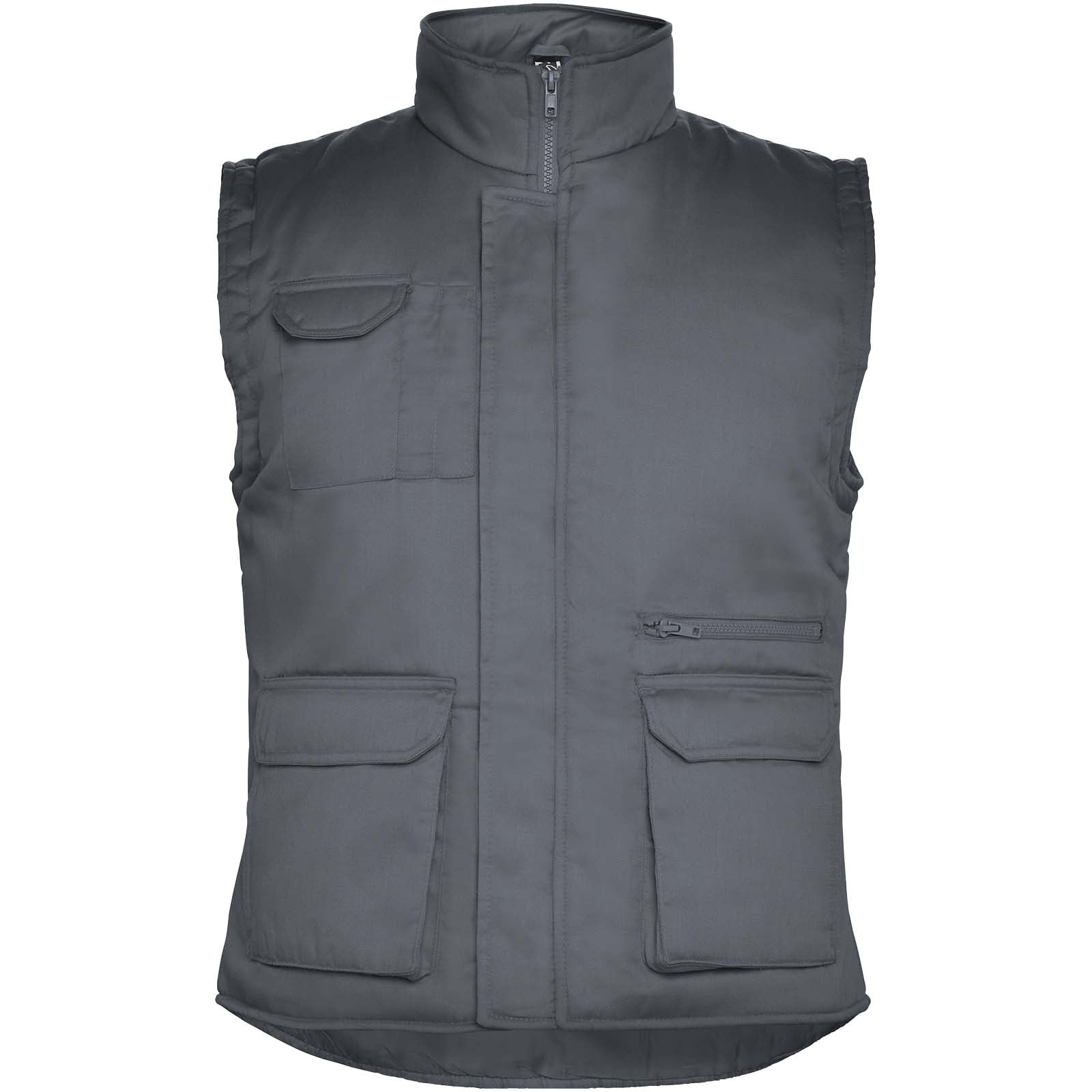 Almanzor Vielseitige Thermo Arbeitsweste mit hohem Kragen – Blei – 3XL