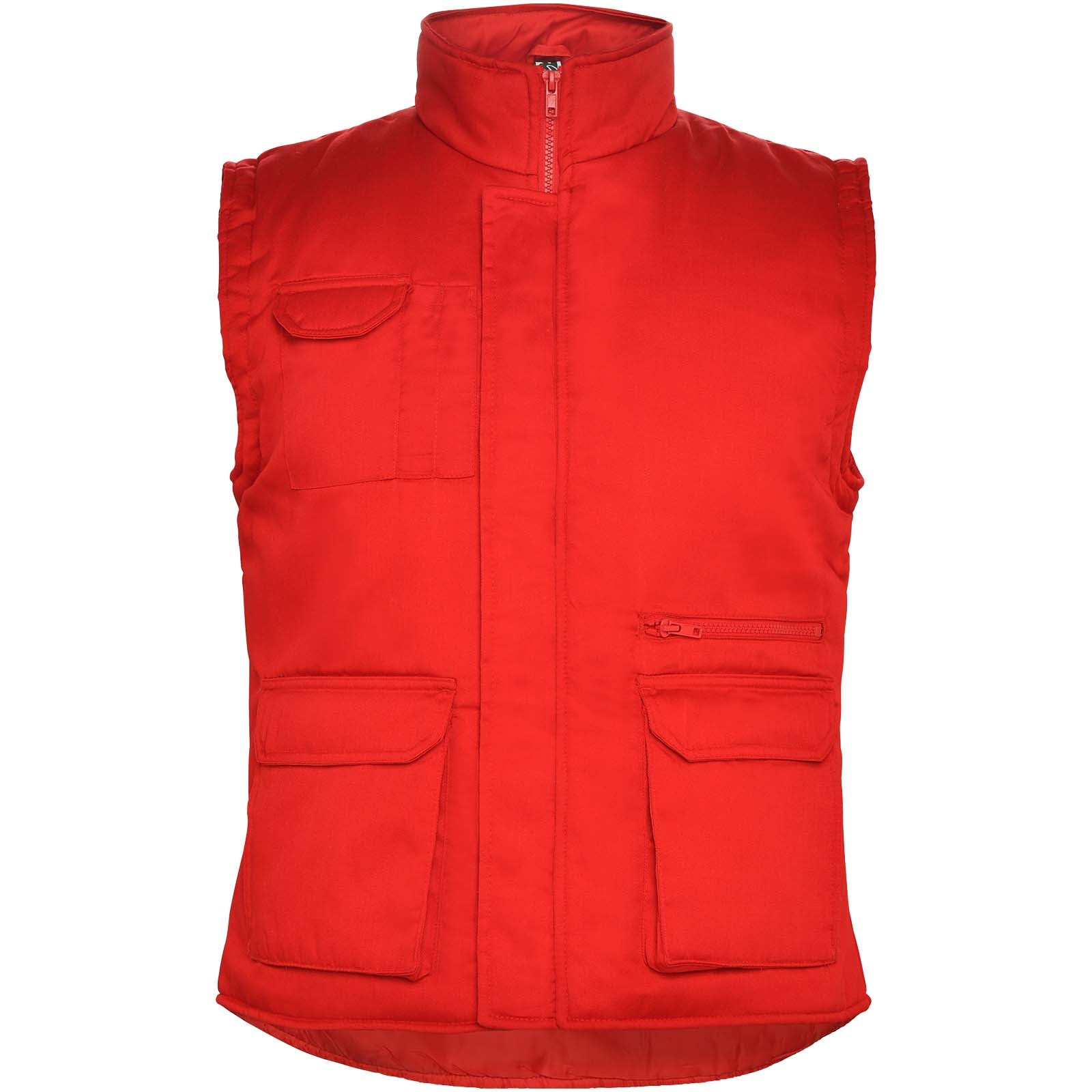 Almanzor Vielseitige Thermo Arbeitsweste mit hohem Kragen – Rot – 3XL