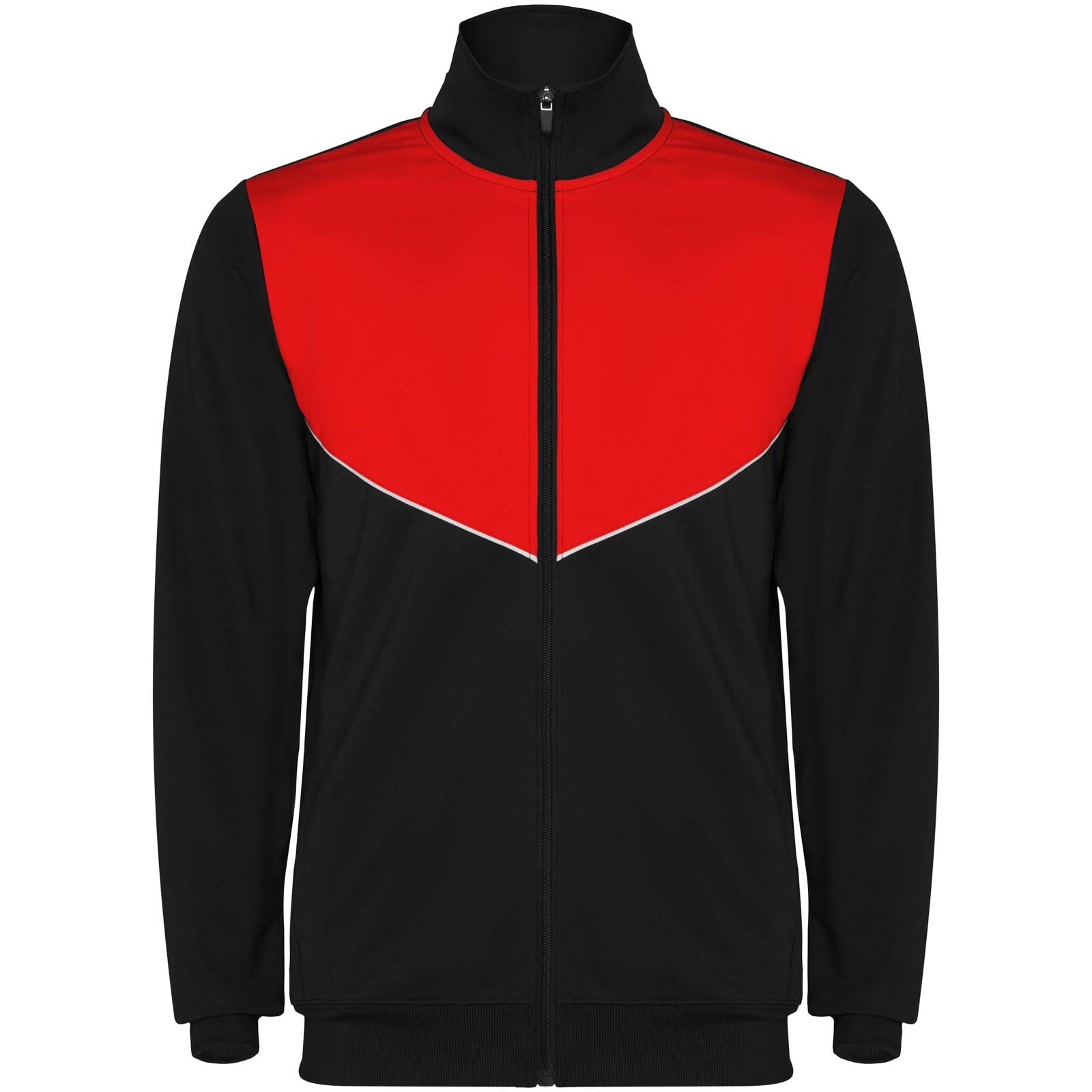 Evans 225 g/m² Trainingsanzug Unisex – Schwarz Rot – 2XL
