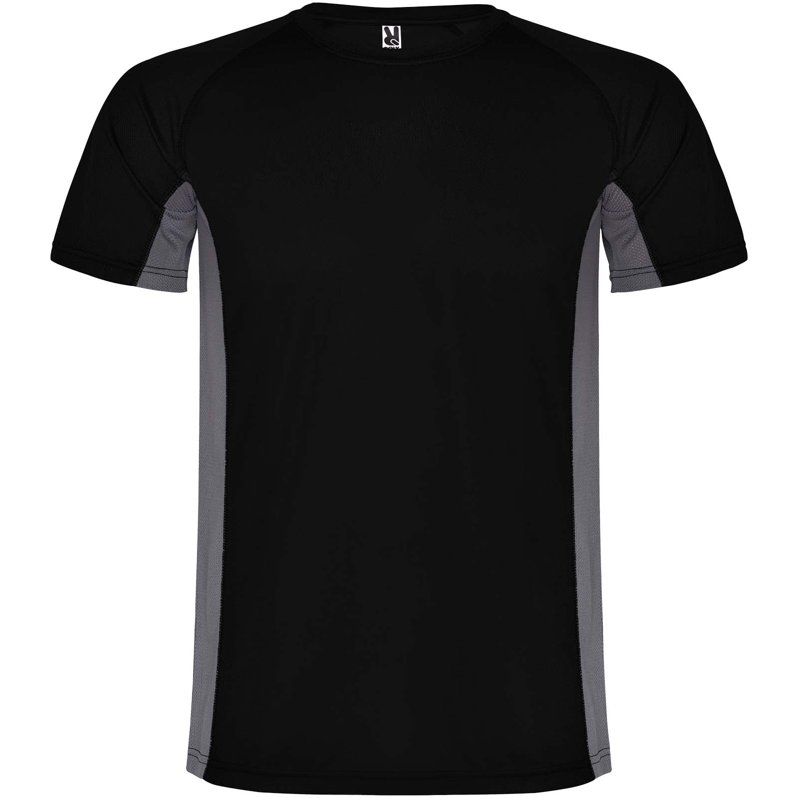 Shanghai 140 g/m² Sport T-Shirt für Herren – Schwarz Dunkelblei – 2XL