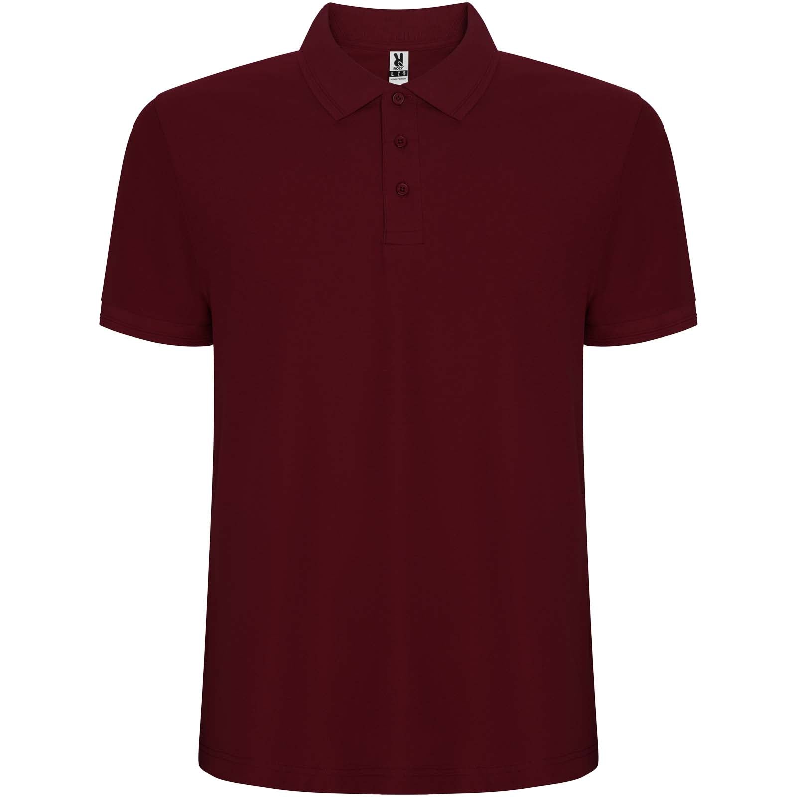 Pegaso 220 g/m² Premium Poloshirt für Herren – Granatrot – 5XL