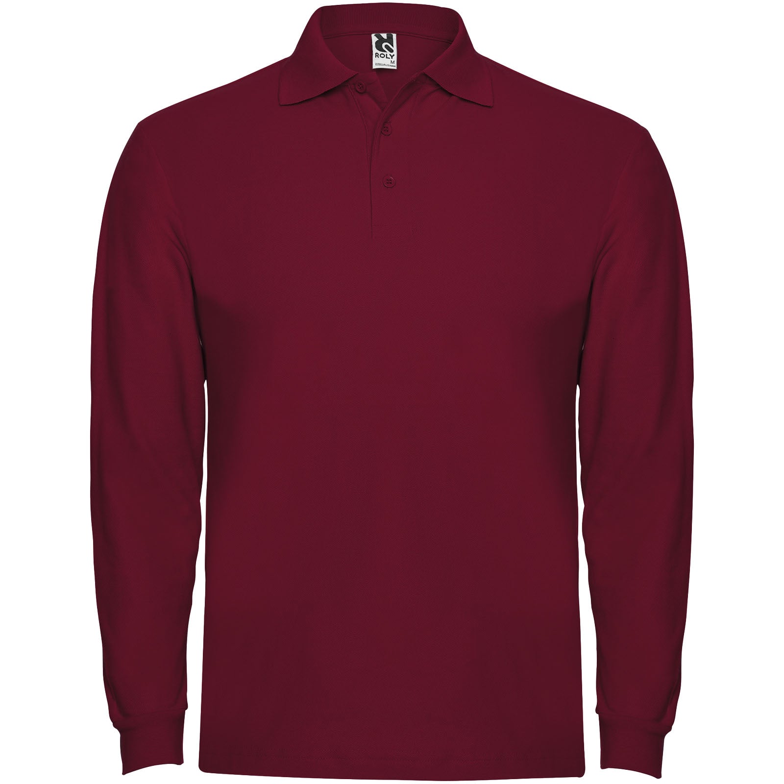 Estrella 220 g/m² Langarm Poloshirt für Herren – Granatrot – 3XL