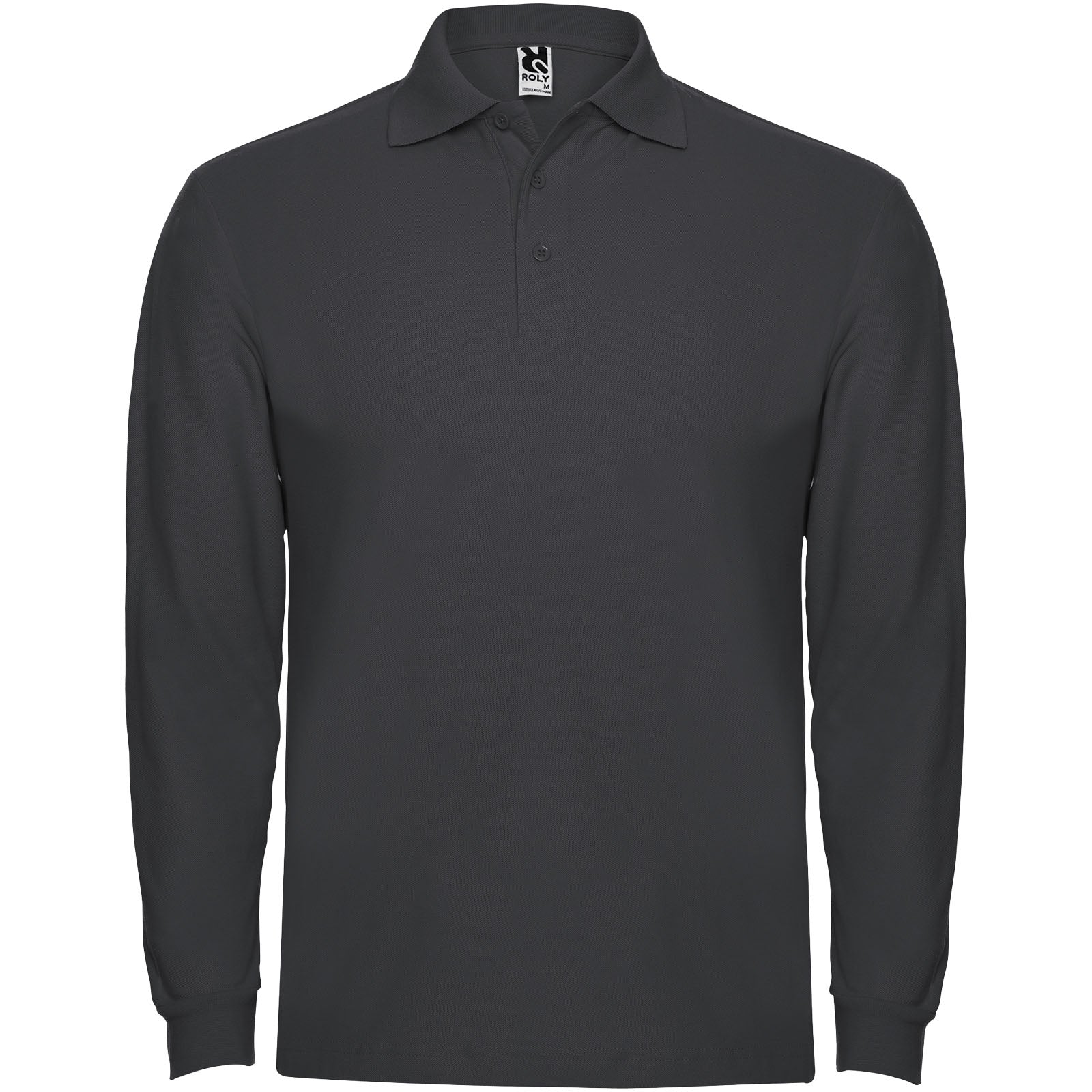 Estrella 220 g/m² Langarm Poloshirt für Herren – Dunkelblei – 3XL