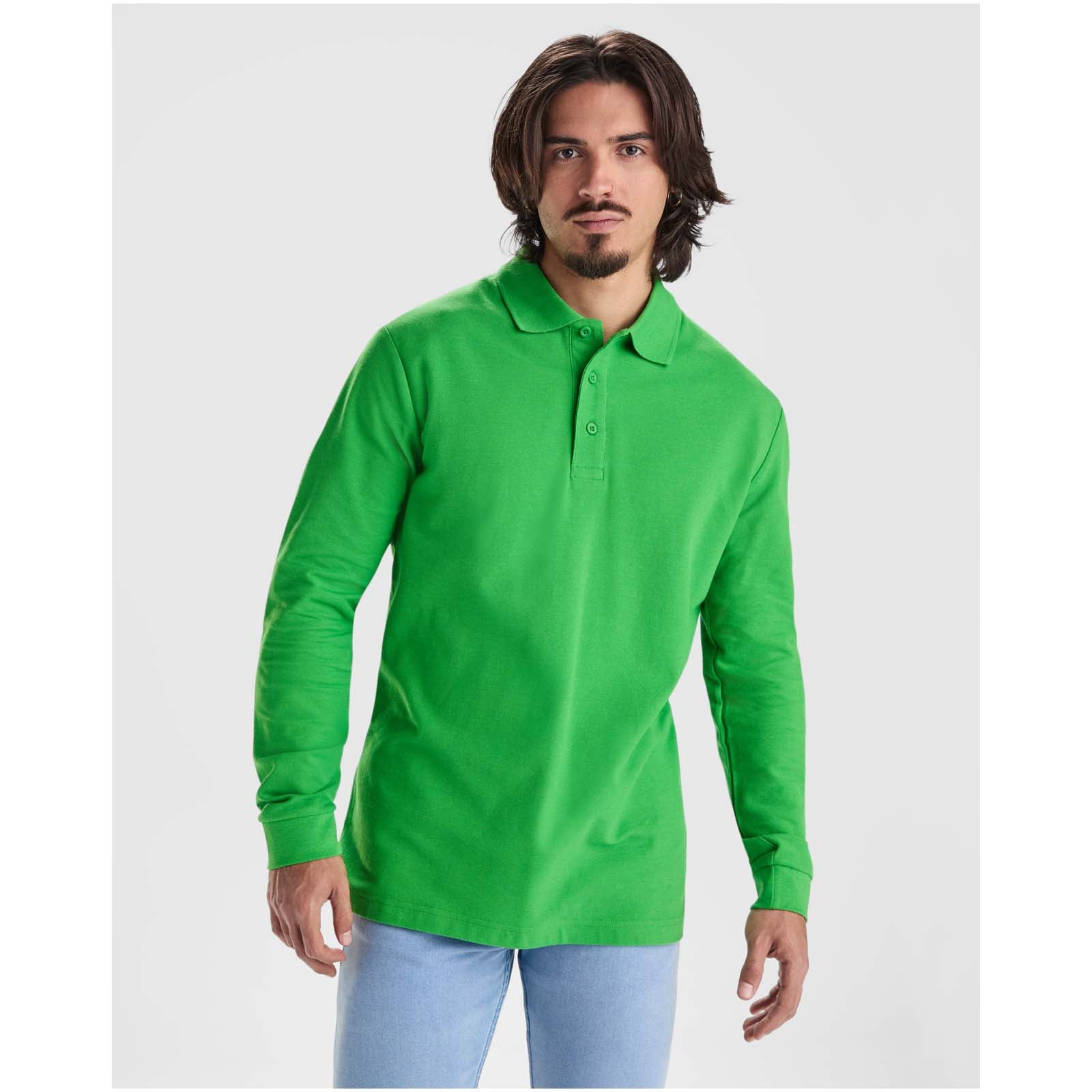 Estrella 220 g/m² Langarm Poloshirt für Herren