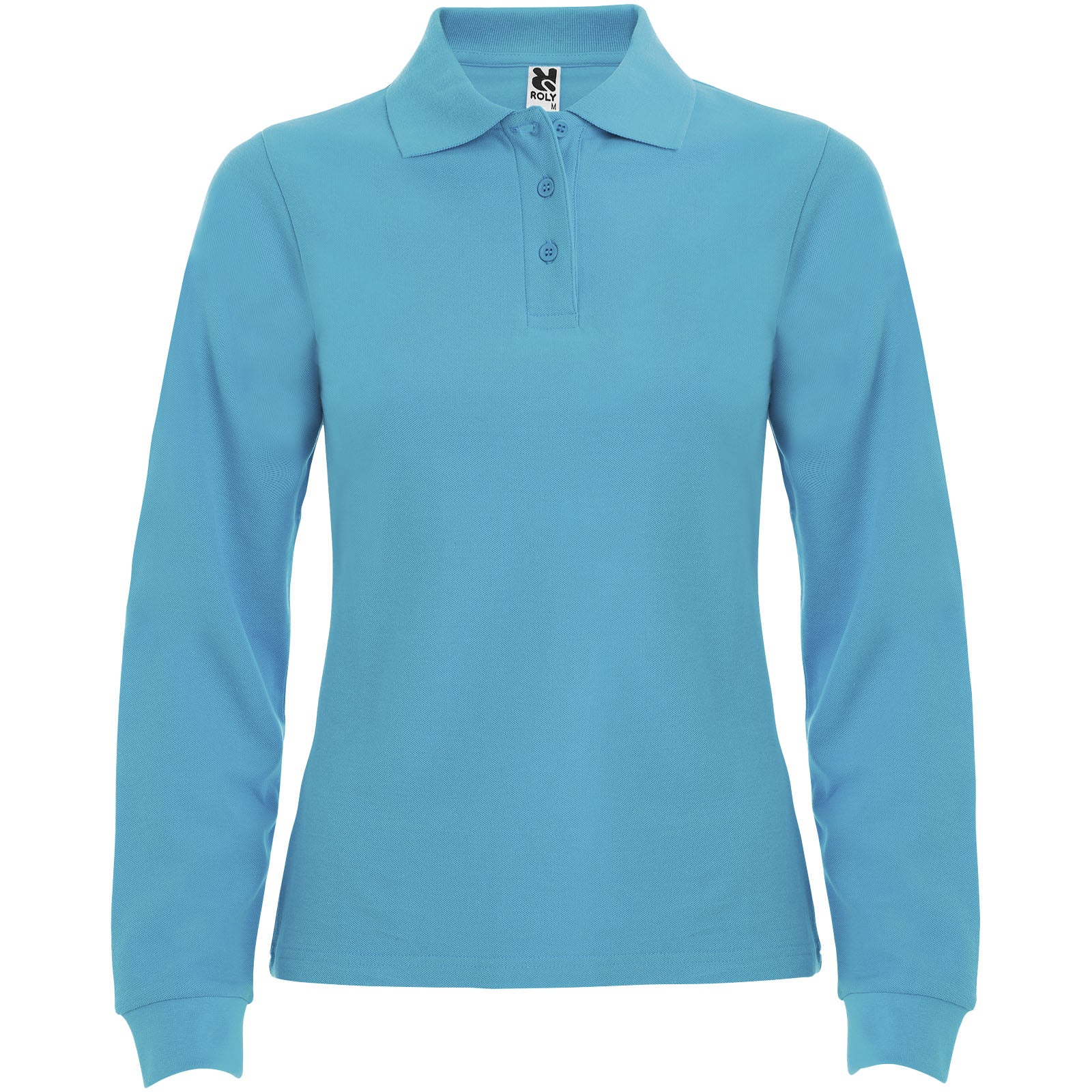 Estrella 220 g/m² Langarm Poloshirt für Damen – Türkis – 3XL