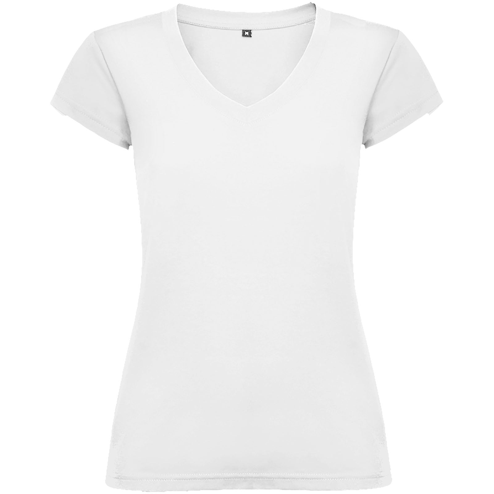 Victoria 155 g/m² T-Shirt mit V-Ausschnitt für Damen – Weiss – 3XL