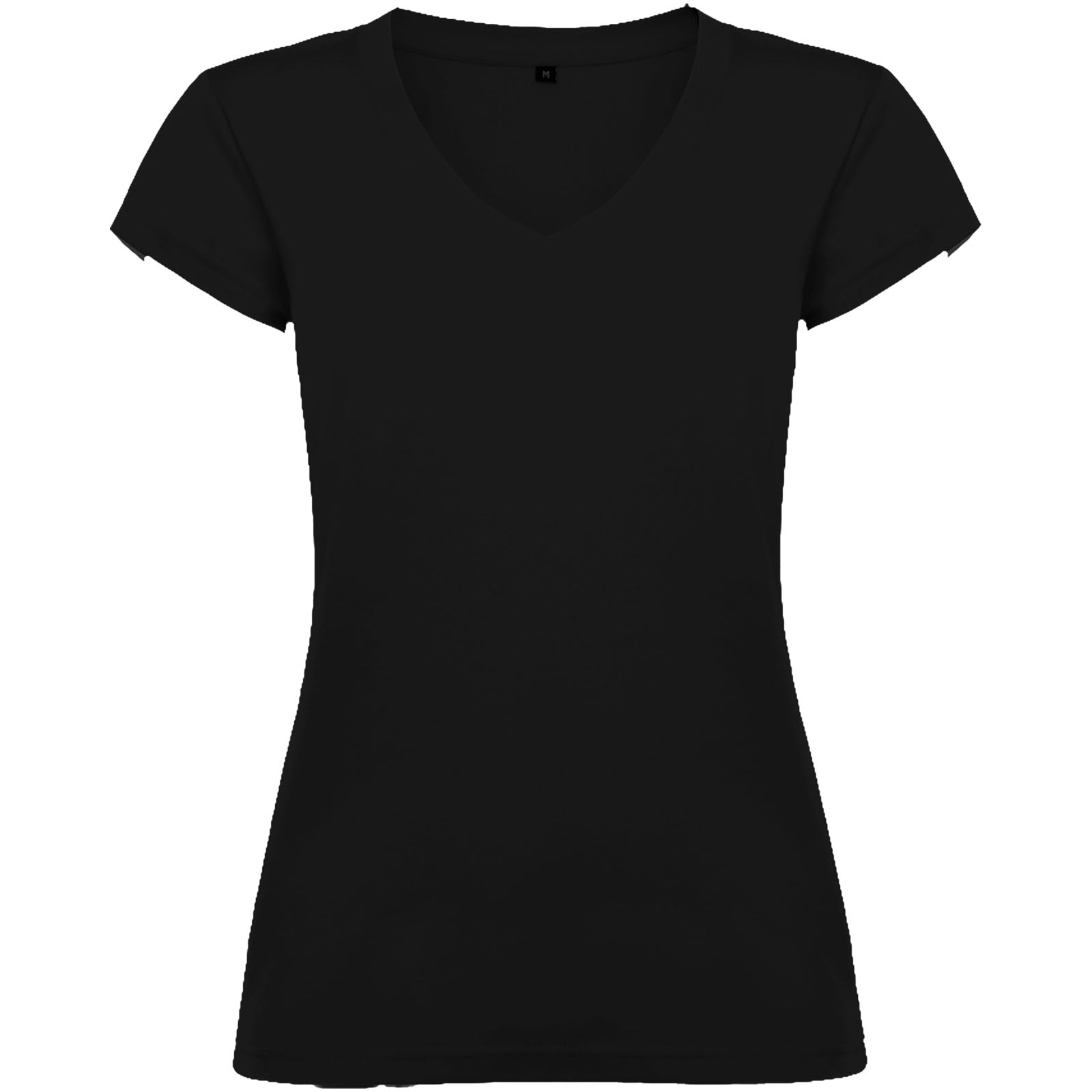 Victoria 155 g/m² T-Shirt mit V-Ausschnitt für Damen – Schwarz – 3XL