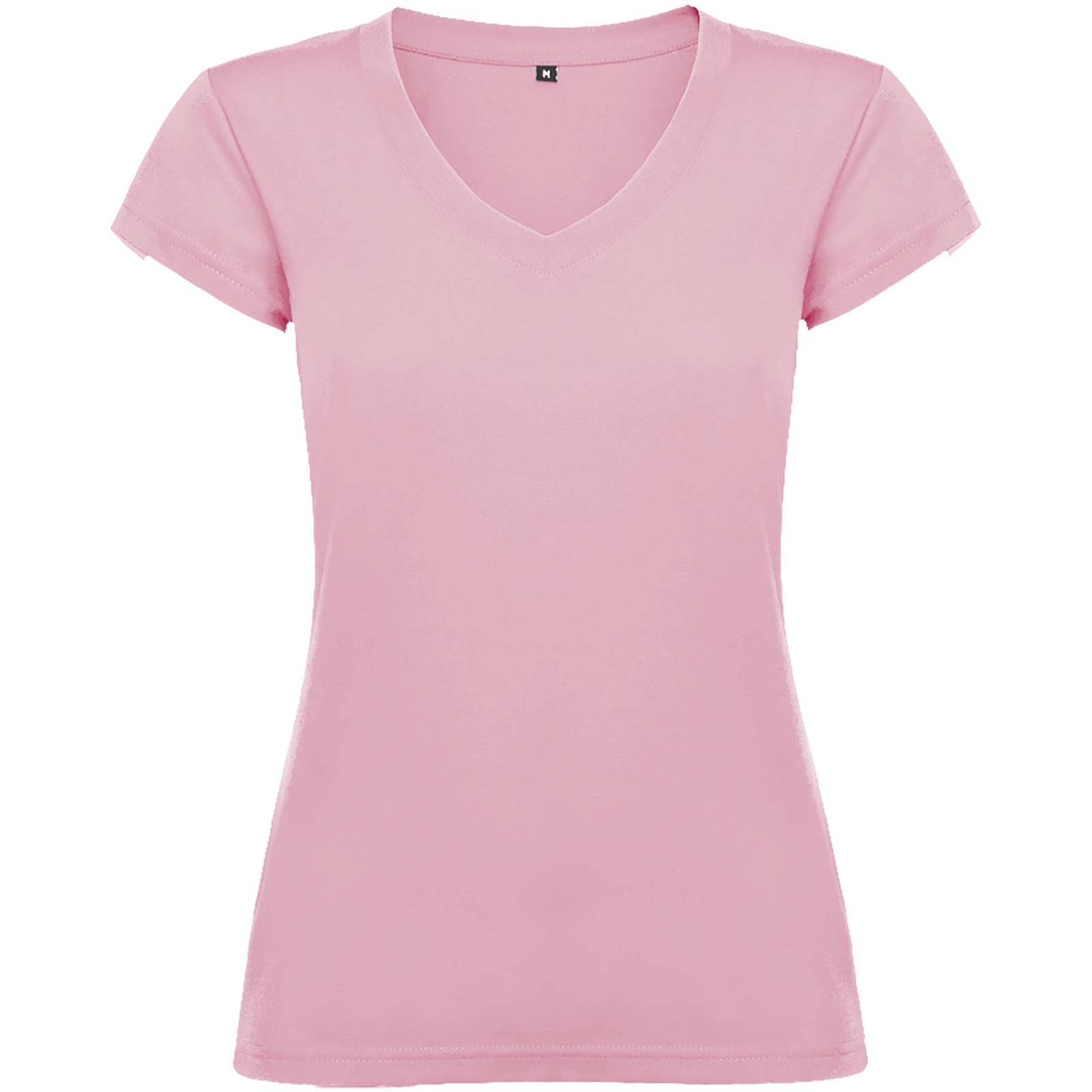 Victoria 155 g/m² T-Shirt mit V-Ausschnitt für Damen – Hellrosa – 3XL