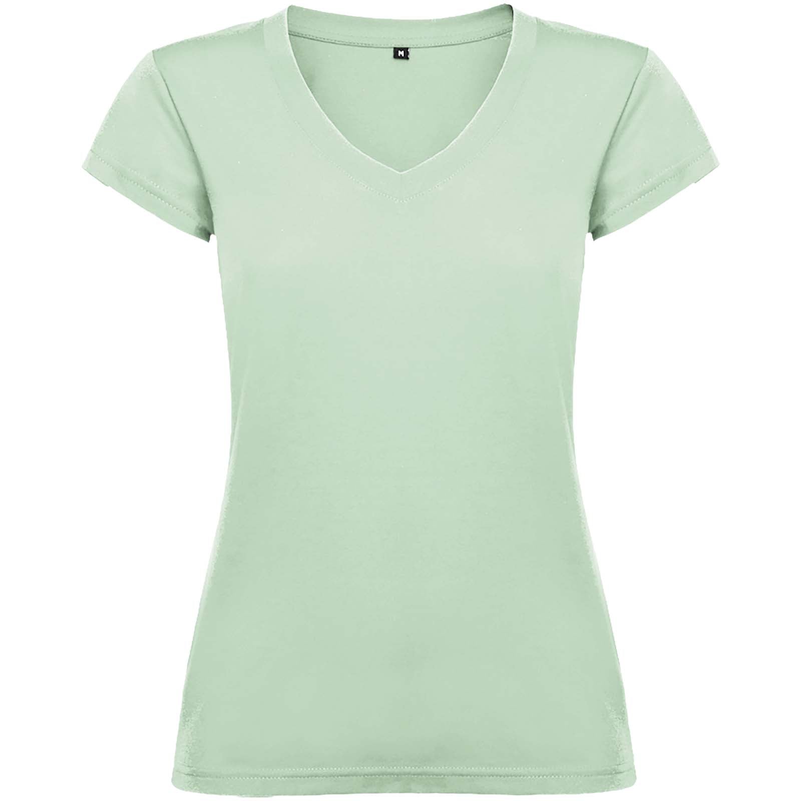 Victoria 155 g/m² T-Shirt mit V-Ausschnitt für Damen – Nebelgrün – 3XL