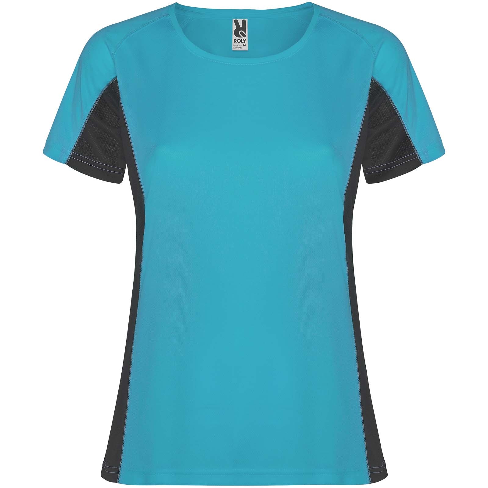 Shanghai 140 g/m² Sport T-Shirt für Damen – Türkis Dunkelblei – 2XL