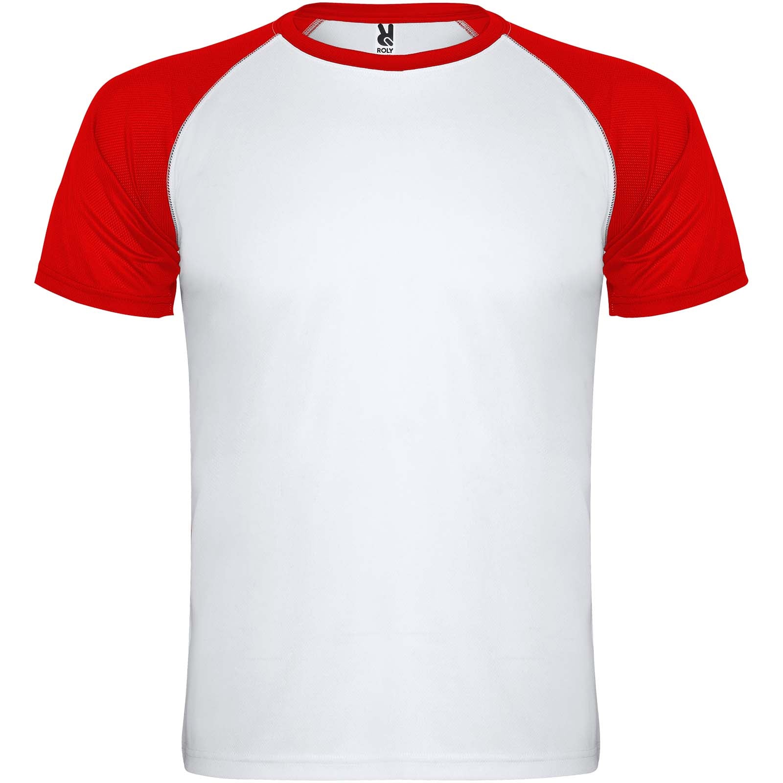 Indianapolis 140 g/m² T-Shirt Unisex aus recyceltem Material – Weiss Rot – 3XL