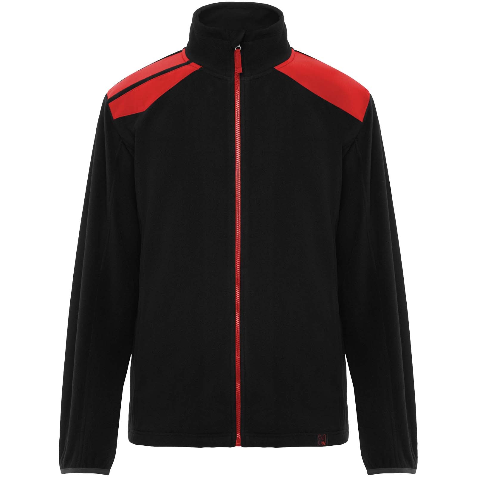 Terrano Mikrofleecejacke, unisex – Schwarz Rot – 3XL