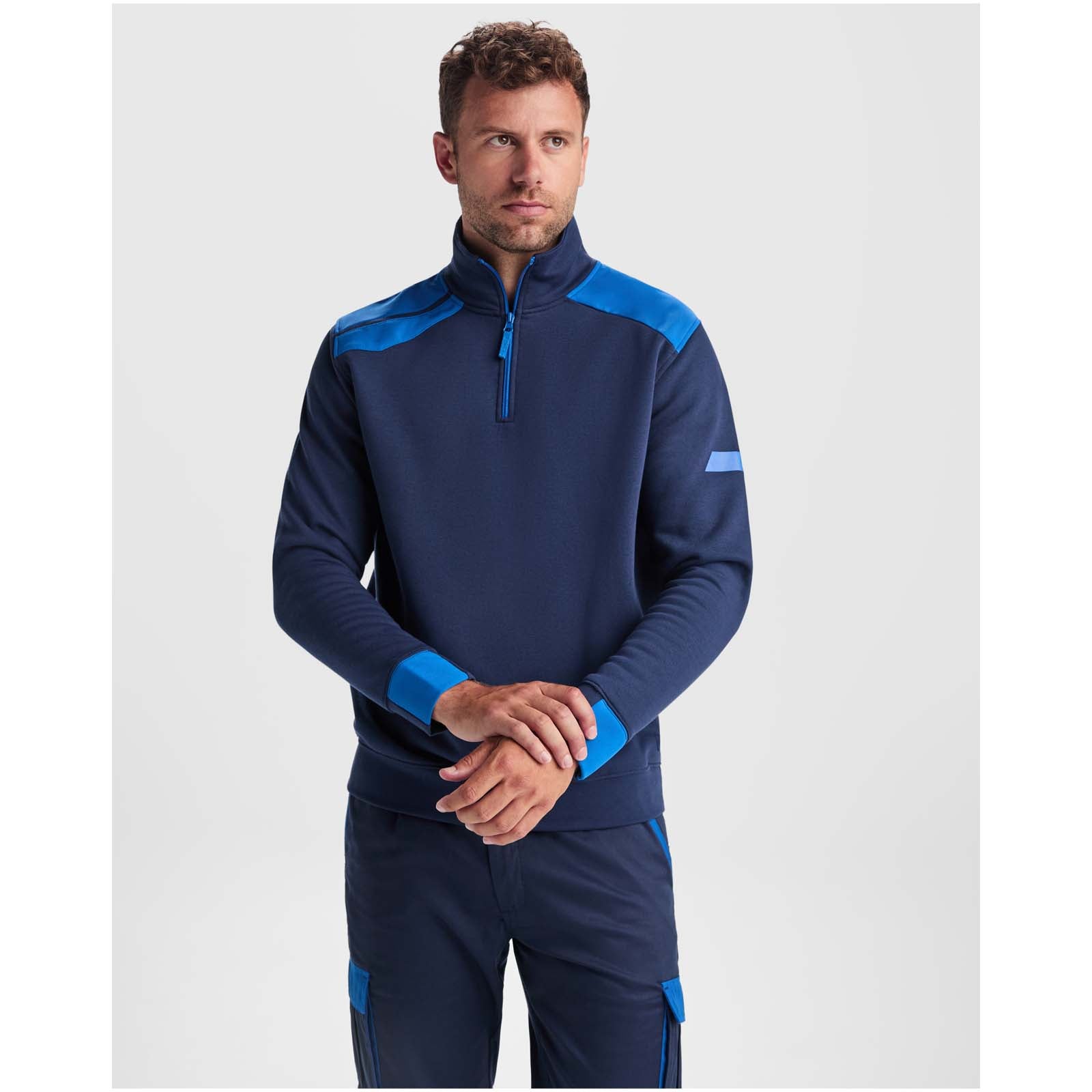Maverick Pullover für Herren mit halbem Reißverschluss, 280 g/m2