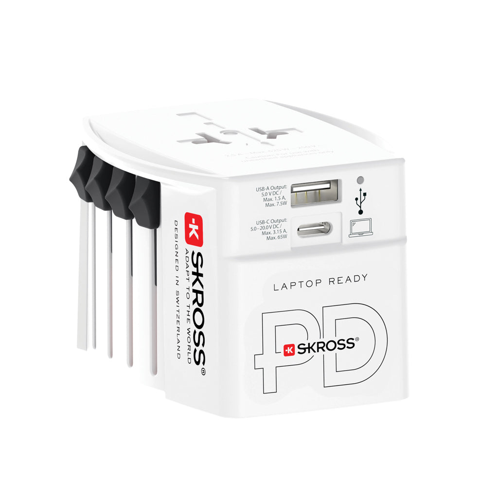SKROSS World Travel Adapter MUV 65W PD mit USB-C-Kabel – Ansicht 1