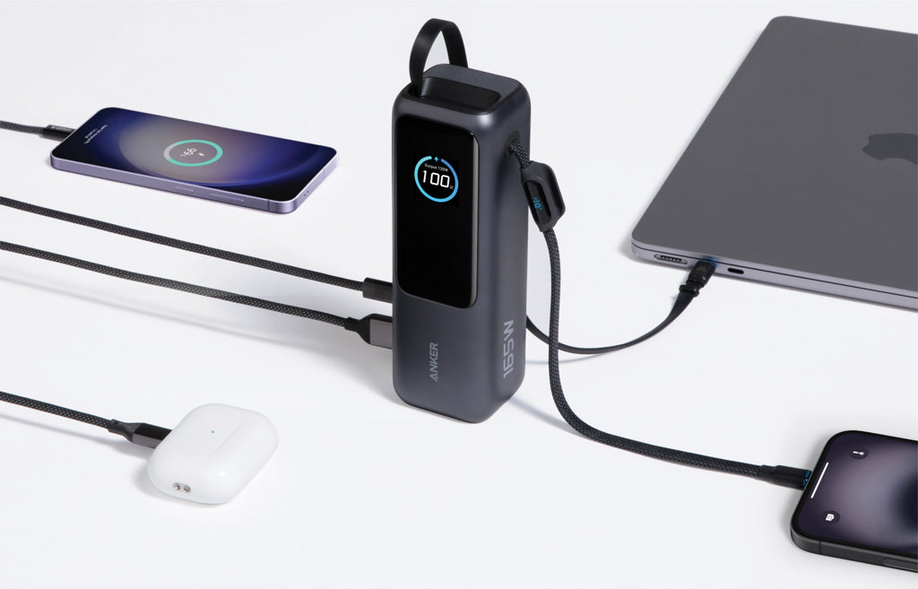Anker Powerbank 25.000mAh-165W, mit integr. einziehb. Kabel – Ansicht 6