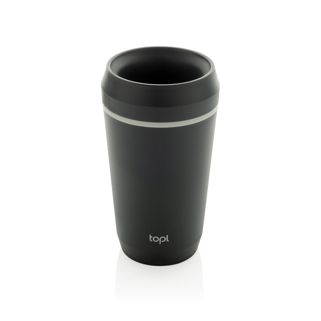 Topl-Becher aus rec. Kunststoff mit 360-Grad-Deckel 354ml – Ansicht 5