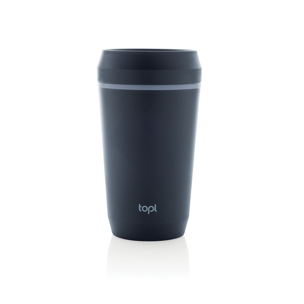 Topl-Becher aus rec. Kunststoff mit 360-Grad-Deckel 354ml – Ansicht 3