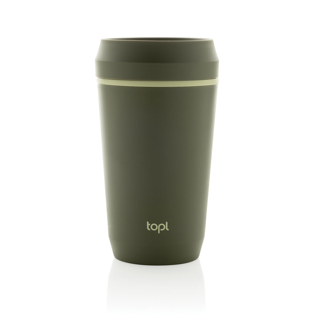 Topl-Becher aus rec. Kunststoff mit 360-Grad-Deckel 354ml – Ansicht 2