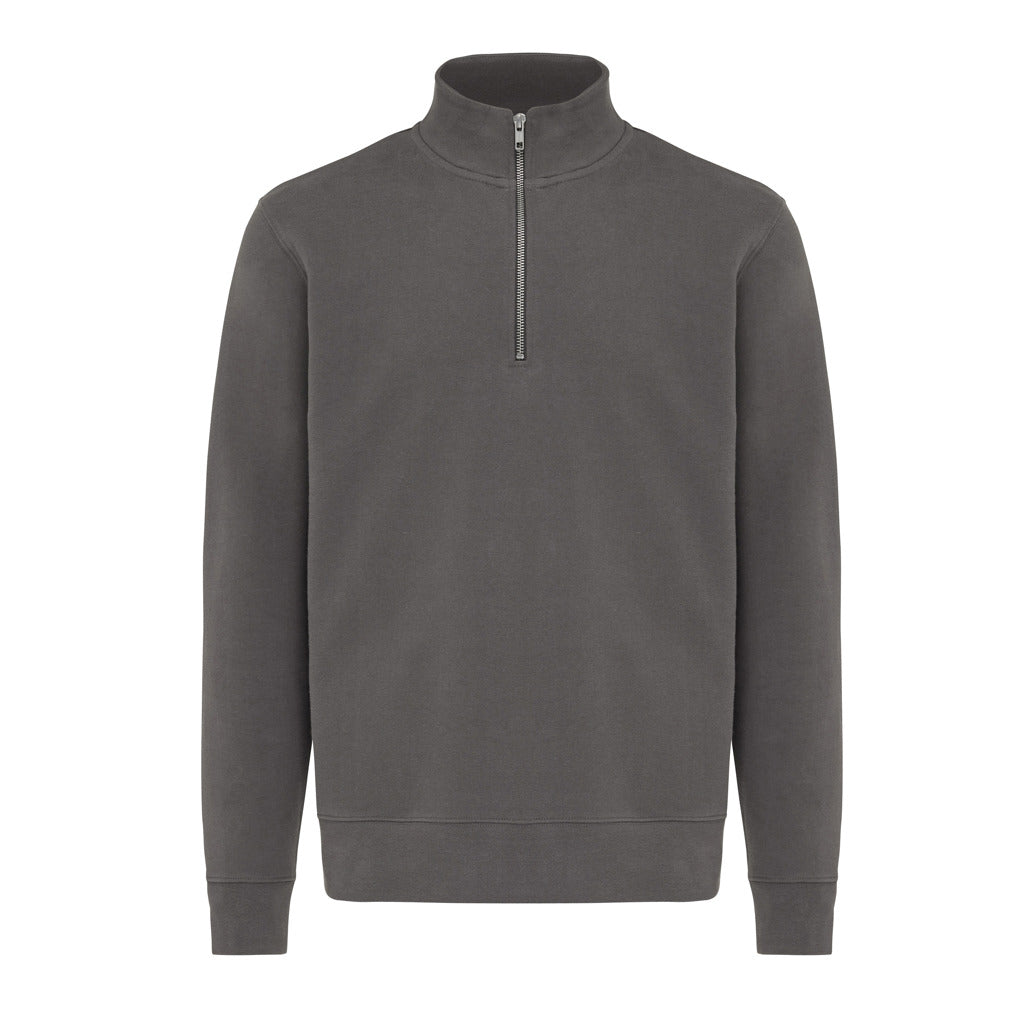 IQONIQ Elgon Quarter-Zip-Sweater aus rec. Baumwolle – Ansicht 1