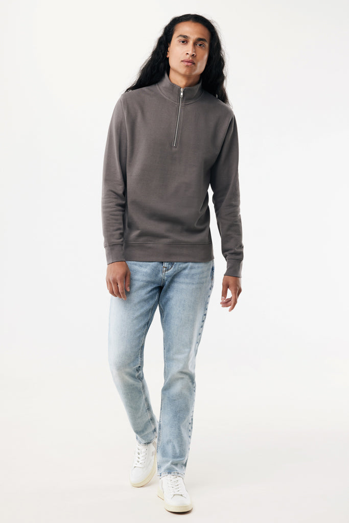 IQONIQ Elgon Quarter-Zip-Sweater aus rec. Baumwolle – Ansicht 8