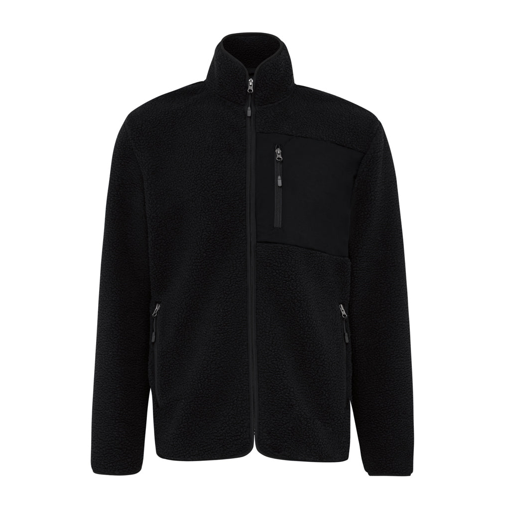 IQONIQ Diran Fleecejacke aus recyceltem Polyesterflor als Werbeartikel mit Logo