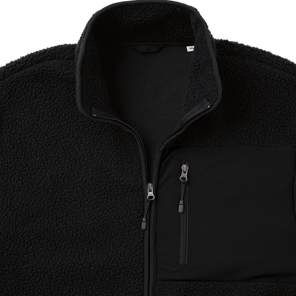 IQONIQ Diran Fleecejacke aus recyceltem Polyesterflor als Werbeartikel mit Logo